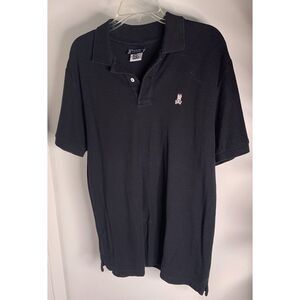 Psycho Bunny Shirt Mens‎ Size 5 Black Short Sleeve Polo Pima Cotton